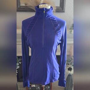 Lululemon Purple Half Zip Runnung Long Sleeve Top Size 10